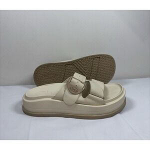 Chaco Womens 7 Townes Midform Platform Ivory Leather JCH109486 Chunky Sandals